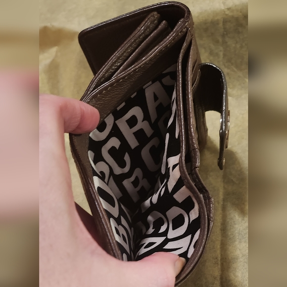 Marc by Marc Jacobs Double Sided Leather Wallet Brown 5" X 4" - Picture 12 of 15